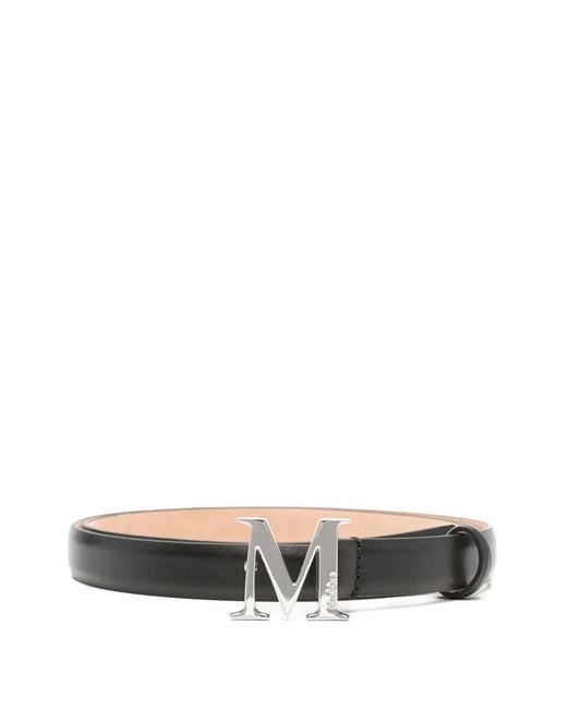 Max Mara White Leather Belt