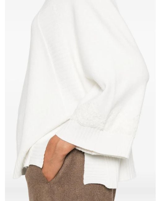 ERMANNO FIRENZE White Turtleneck Sweater