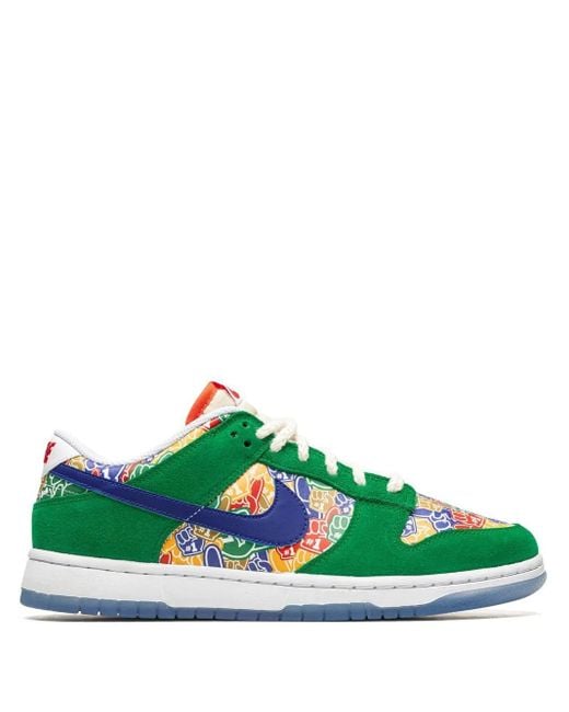 Nike Green Dunk Low "Foam Finger" Sneakers