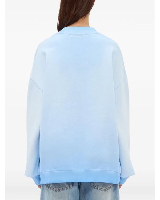MSGM Blue Sweat À Imprimé Chat