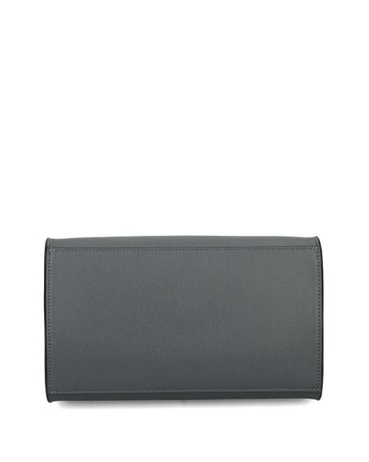 ARMANI EXCHANGE Black Medium Logo-Plaque Tote Bag