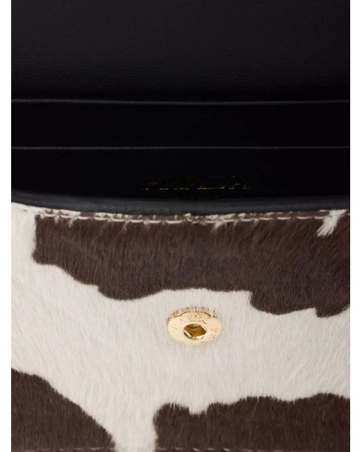 Prada White Printed Card Holder