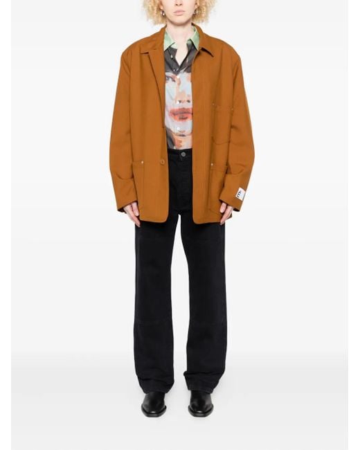 Etudes Studio Brown Patch-Pocket Worker Jacket