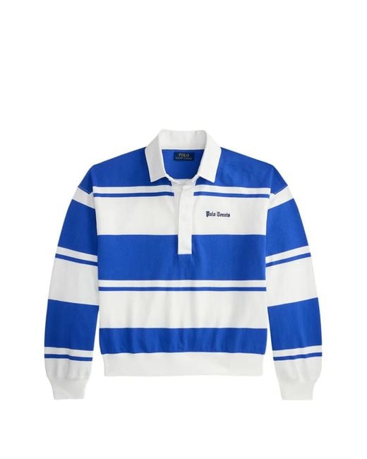 Polo Ralph Lauren Blue Striped Long-Sleeve Polo Shirt