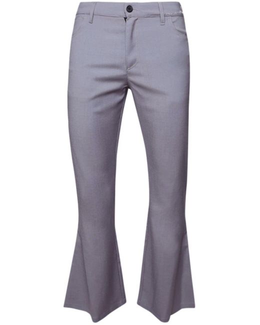 Marni Gray Mid-rise Flared Trousers for men