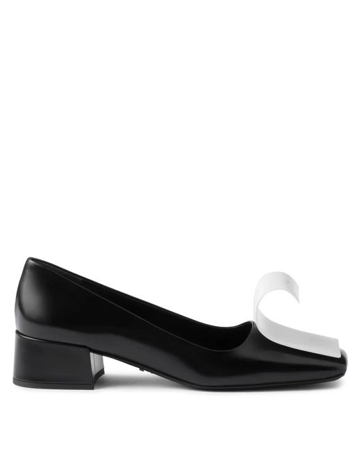 Prada Black Two-Tone Pumps