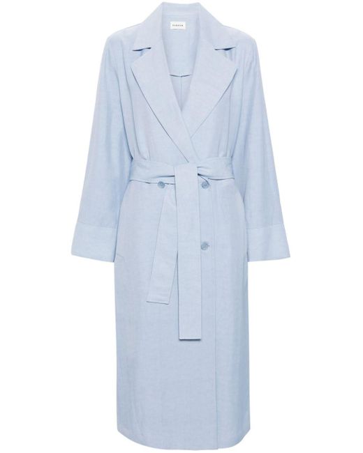 P.A.R.O.S.H. Blue Raisa Double-breasted Trench Coat