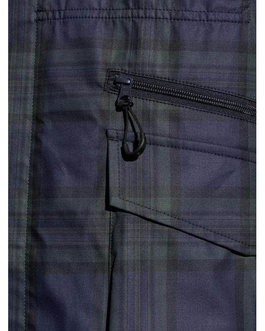 Comme des Garçons Blue Tartan-Check Zip-Up Jacket for men