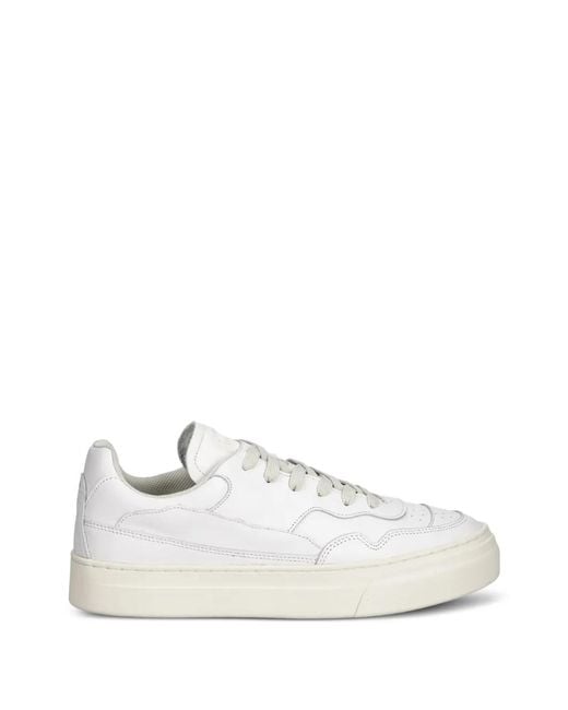 Stepney Workers Club White Omni Paneled Leather Sneakers for men