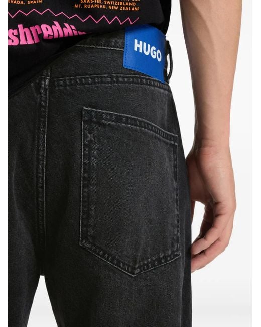HUGO Black Five-Pocket Jeans for men