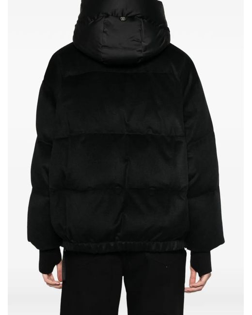 DUNO Black Quilted Hooded Jacket