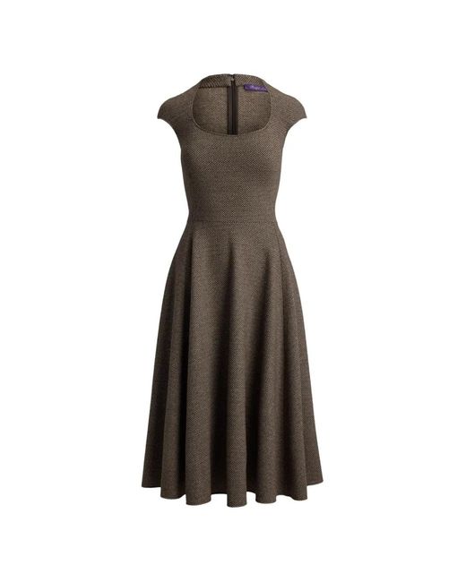 Ralph Lauren Natural Maisey Short-Sleeve Midi Dress