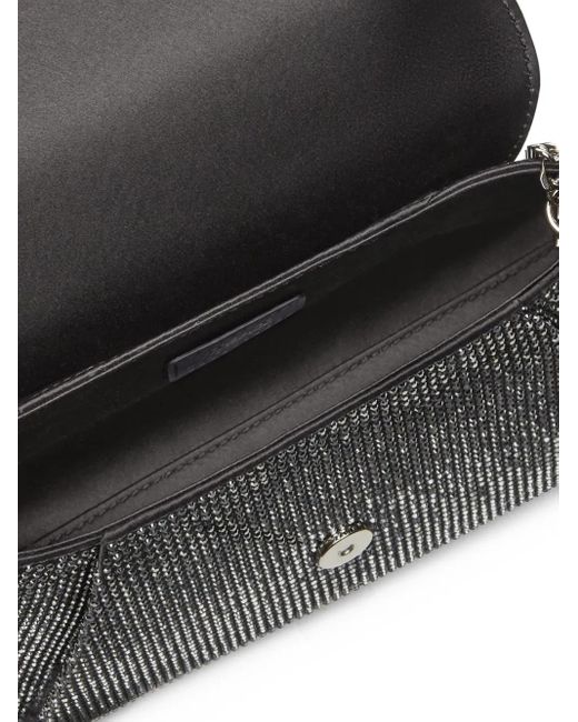 Versace Gianni Ribbon Clutch Met Kristallen in het Gray