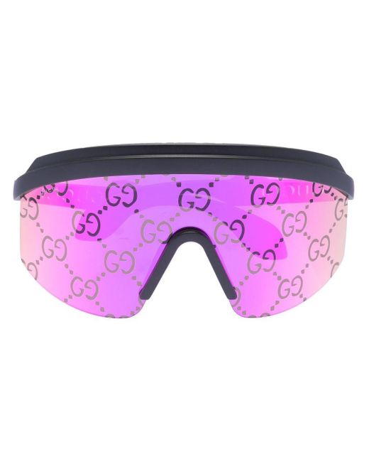 Gucci Pink Mask Frame GG Sunglasses