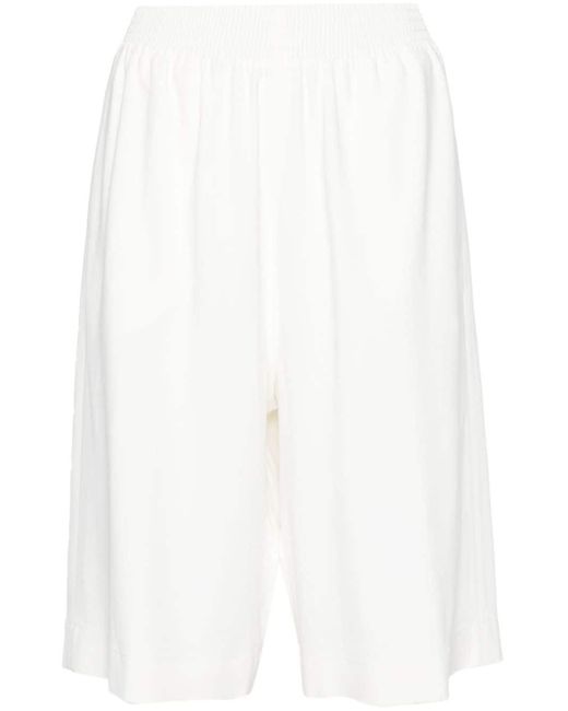 Fabiana Filippi White Elasticated-waistband Bermuda Shorts