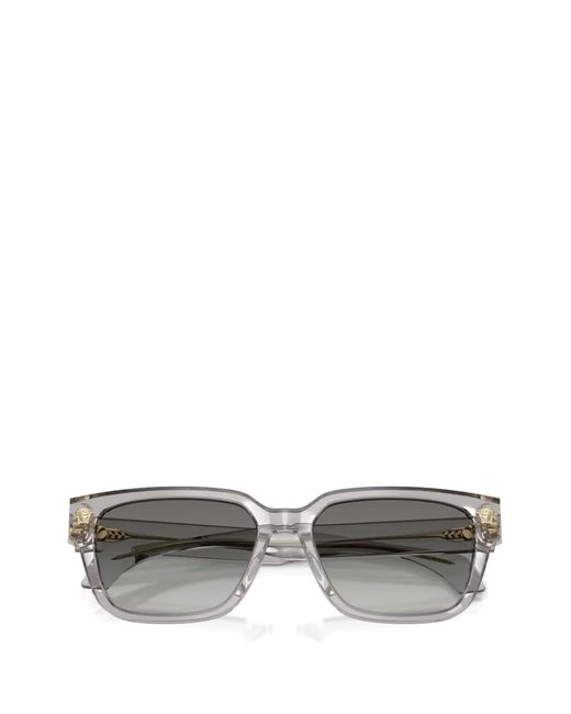 Versace Gray Rectangular Sunglasses for men
