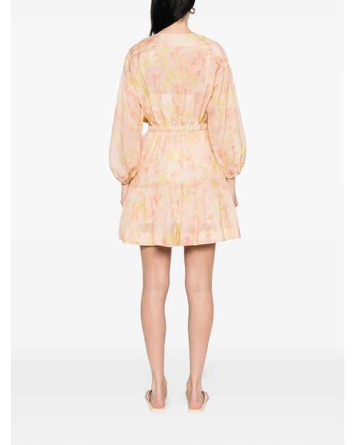 Sandro Natural Provenza Floral Mini Dress
