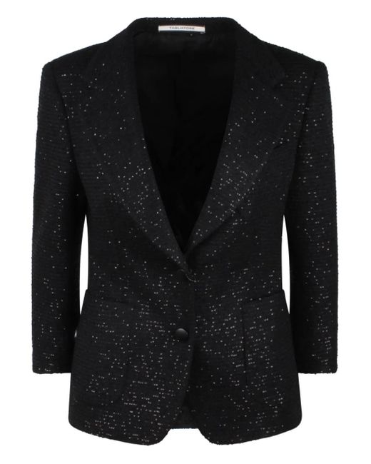 Tagliatore Black Single-Breasted Blazer