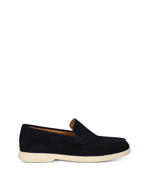 Boss Black Suede Slip-On Loafers for men