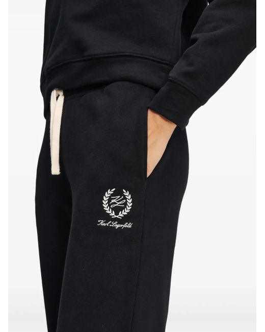 Karl Lagerfeld Black Jogginghose Mit Logo-Stickerei