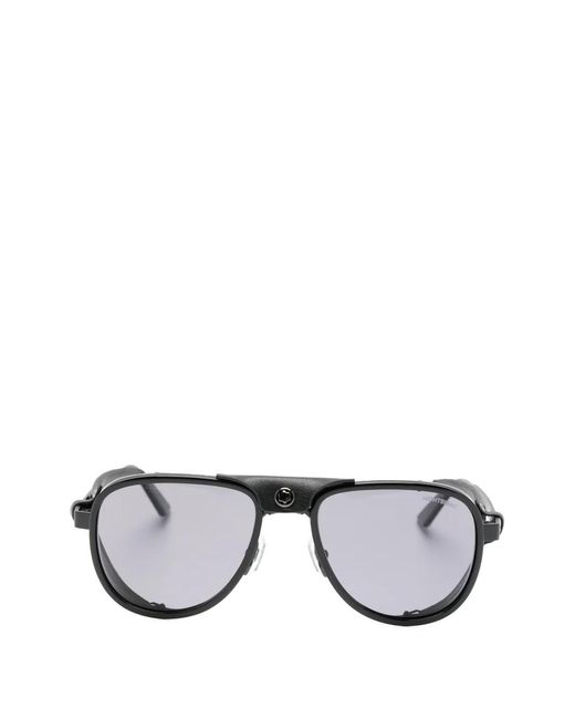 Montblanc Gray Logo-Detail Sunglasses for men