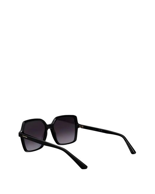 Calvin Klein Black Lunettes De Soleil Butterfly À Monture Géométrique