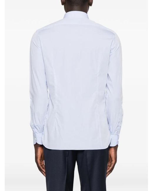 Truzzi White Buttoned Long-Sleeve Shirt for men