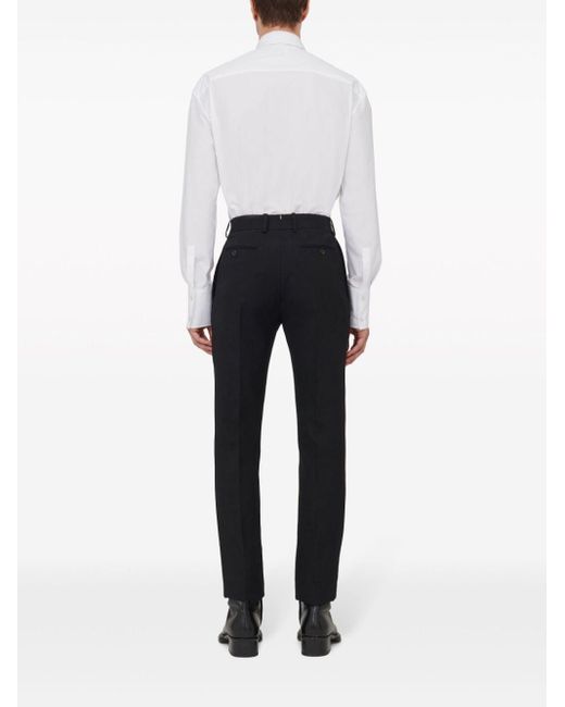 Alexander McQueen Black Slim-cut Wool Trousers - Men's - Cotton/cupro/wool for men