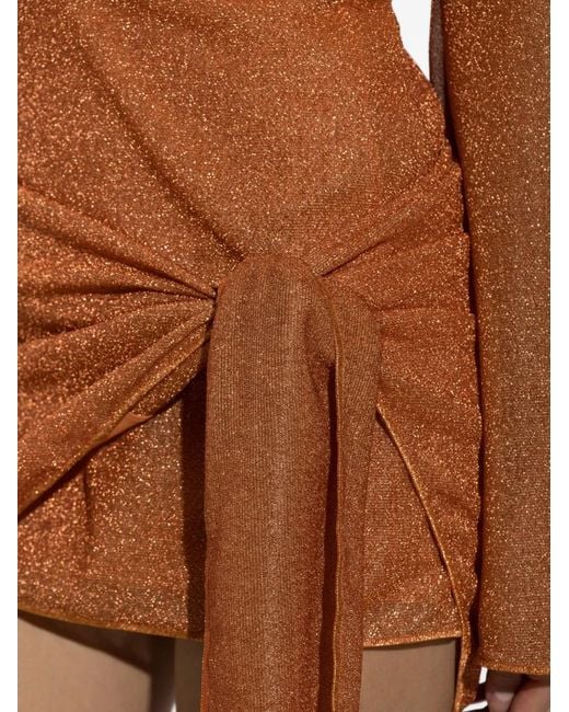 Oseree Brown Lumiere Pareo Dress