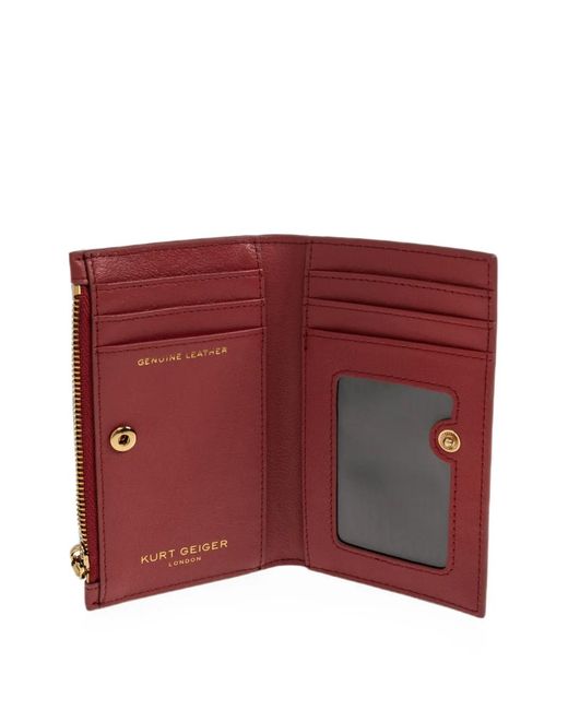 Kurt Geiger Red Sloane Bi-Fold Wallet