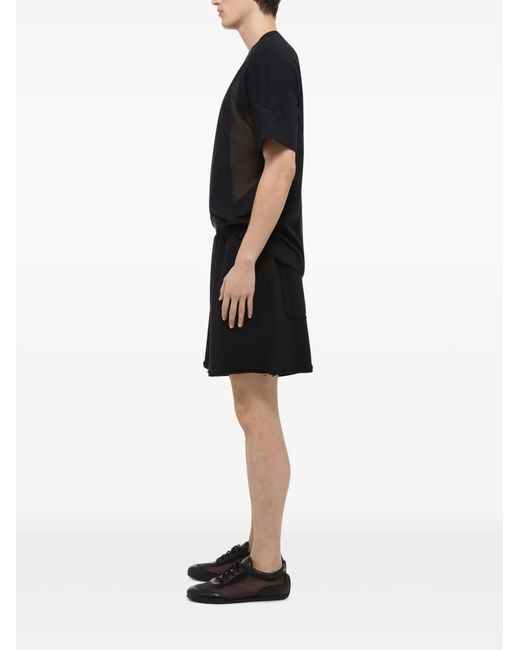 Helmut Lang Black Cotton Shorts for men