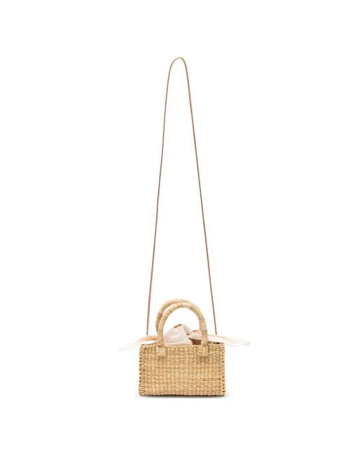 Muuñ Metallic Mini Mona Woven Tote Bag