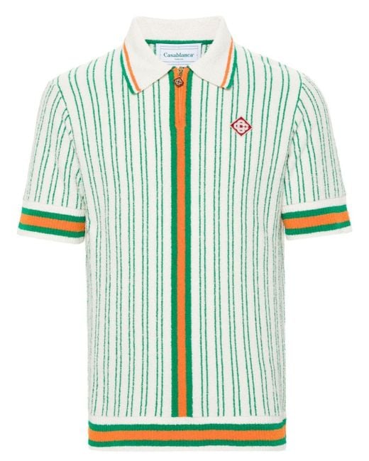 Casablancabrand Green Terry-cloth Polo Shirt for men