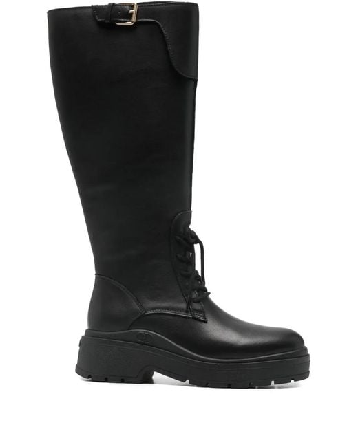 Liu Jo Black Andrea 04 Buckle Lace-Up Boots