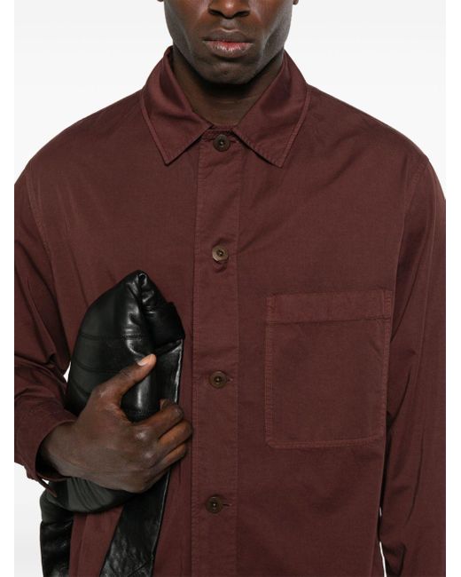Camisa lisa Lemaire de hombre de color Brown