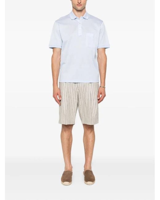 Gran Sasso White Cotton Polo Shirt for men
