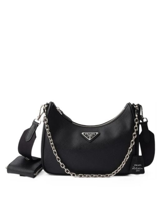 Prada Black Re-Edition 2005 Saffiano-Leather Bag
