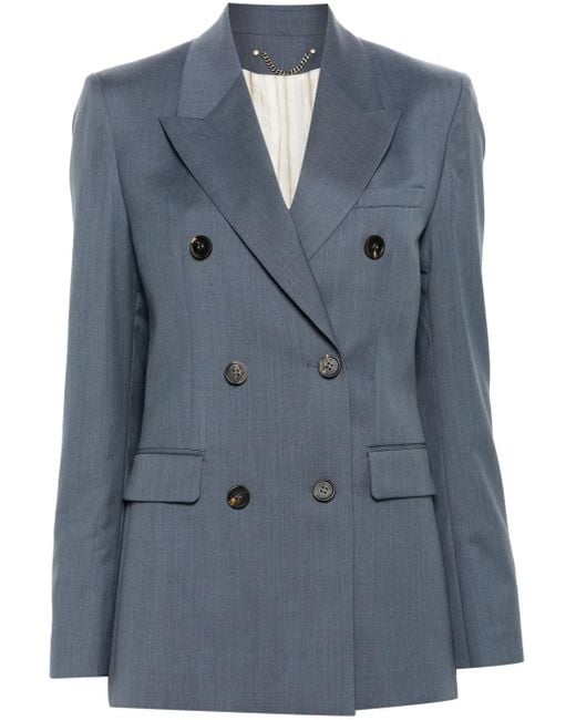 Golden Goose Deluxe Brand Blue Journey Double-Breasted Jacket
