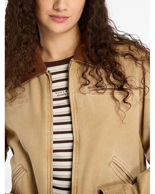 Guess Blue Corduroy-Collar Jacket