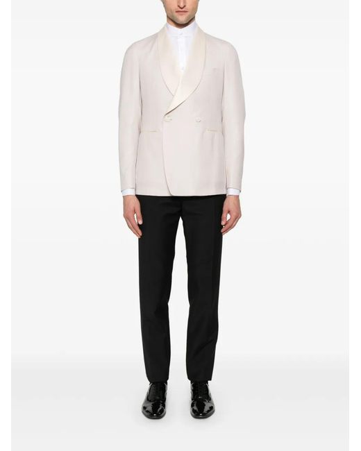 Tagliatore Natural Patterned-Jacquard Blazer for men