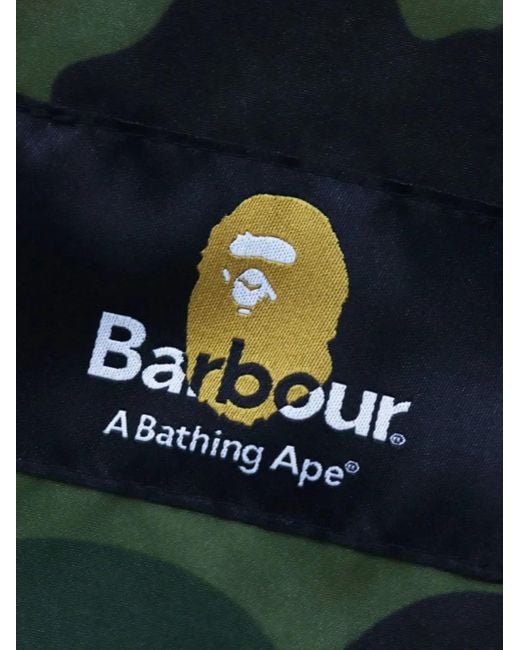 A Bathing Ape Black Camouflage-Patterned Buttoned Jacket for men