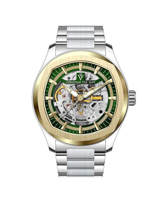 Christian Van Sant Gray Romeo Skeleton 42Mm Watch for men