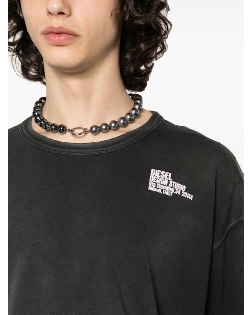 DIESEL Black T-boxt-n7 Cotton T-shirt for men