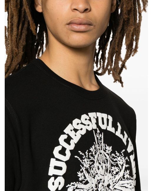DIESEL Black T-justil-n1 Logo-print T-shirt for men
