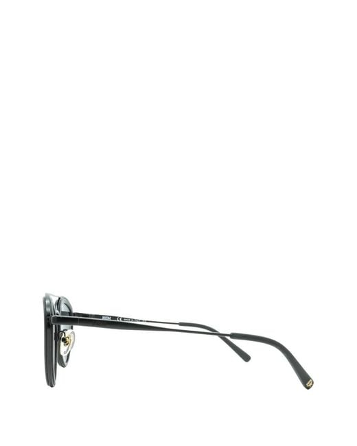 MCM Gray Double-Bridge Oval-Frame Sunglasses for men