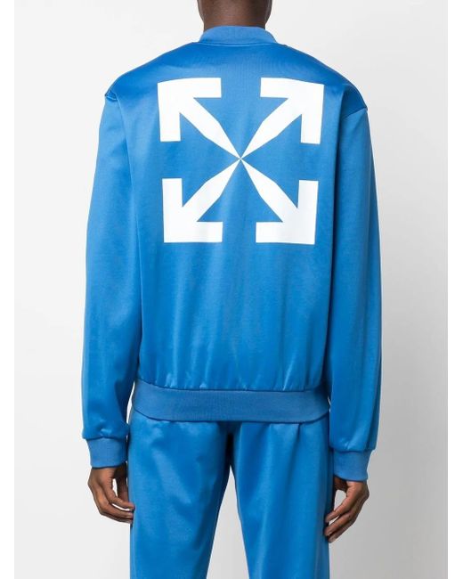 Off-White c/o Virgil Abloh Blue Arrows-Print Track Jacket for men