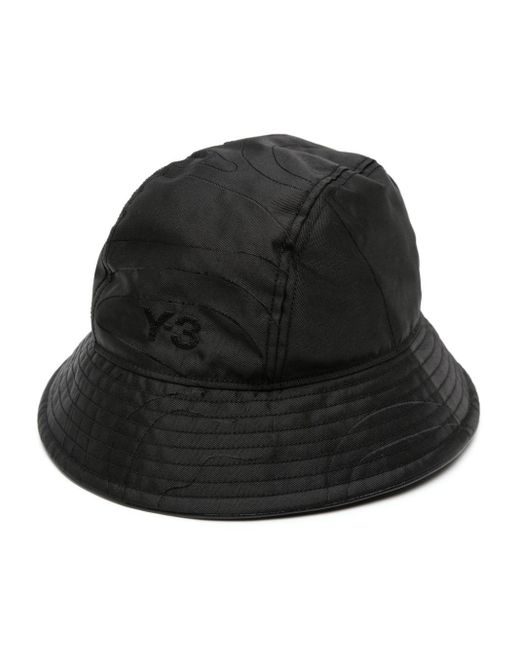 Sombrero de pescador con logo bordado Y-3 de color Black
