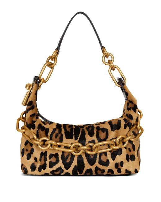 Borsa A Spalla Sync Leopardata Media di Balmain in Metallic