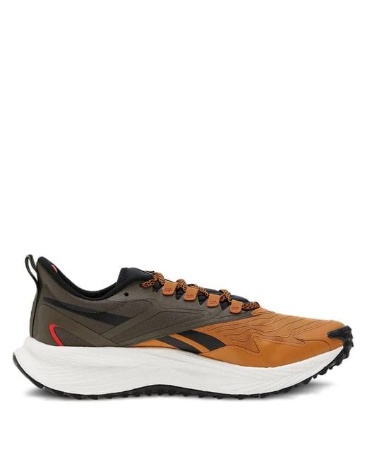 Reebok Brown Mesh-Panelled Sneakers