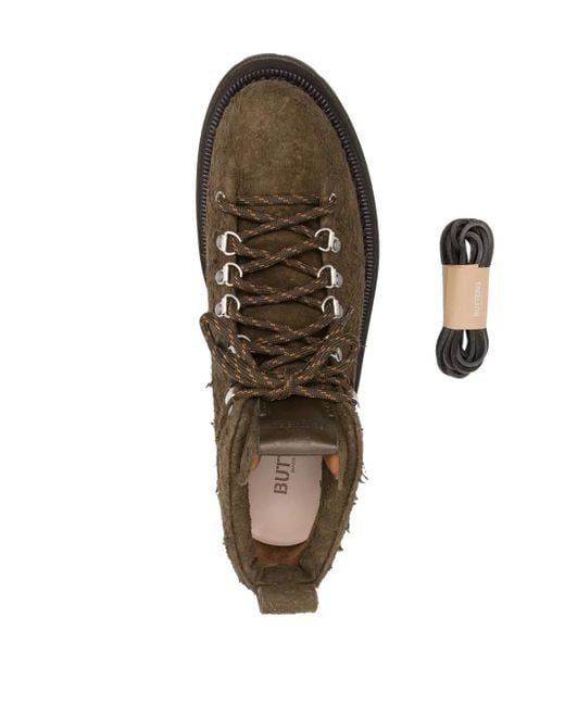 Buttero Brown Canalone Pedula-Style Leather Boots for men